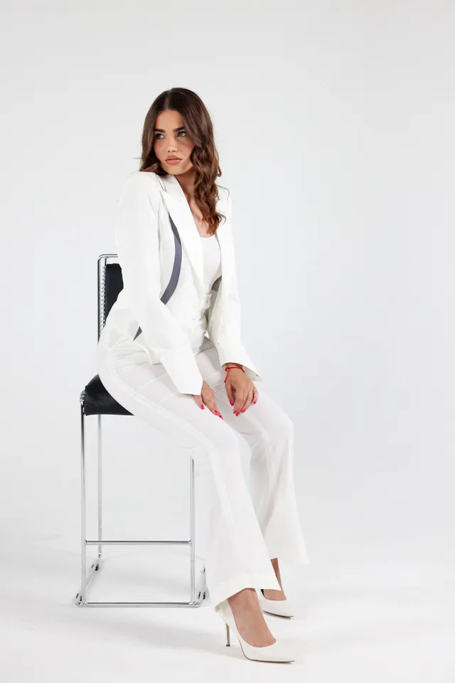White Tailored Set